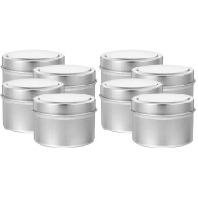8Stk Metall Kerzengläser Silber DIY Teelichthalter Zur Aufbewahrung