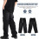 Jeans Large Jambe Coton Noir Cargo Travail Casual 7