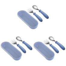 3Ensembles Cuillères Bébé Acier Avec Boîte