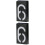2Stk LED Solar Türschild Zahl Schwarz Für 4