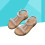 Khaki PU Sandalen Babyschuhe Perlen Atmungsaktiv 2