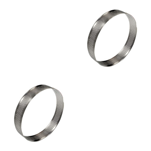 2Stk Backring Rund Aus Silber Für Dessert Und Backen 2