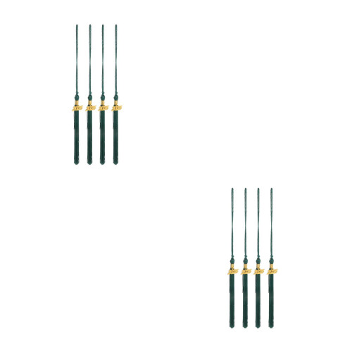 8Stk DIY Abschlussquasten Grün, Polyester- -Abschlusskappen-Schmuck 2