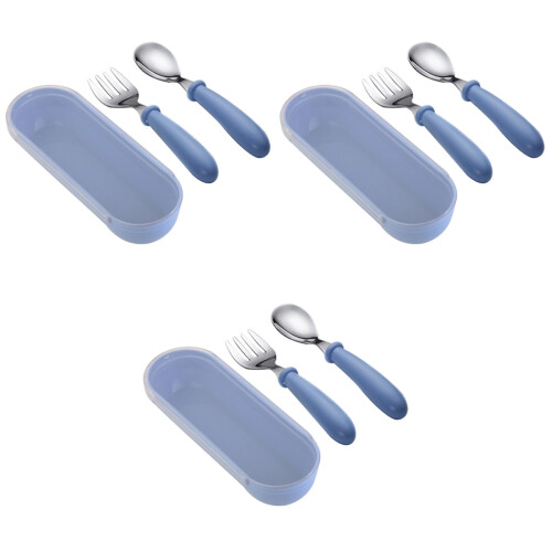 3Ensembles Cuillères Bébé Acier Avec Boîte 2