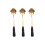 9Pcs Black Coffee Spoons Stainless Steel with Creative Petal Handle 2