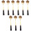 9Pcs Black Coffee Spoons Stainless Steel with Creative Petal Handle 3