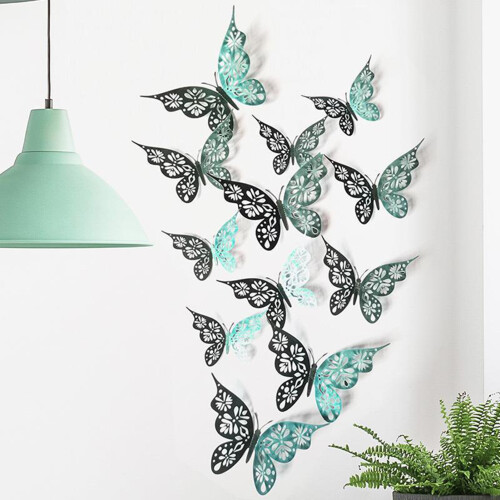 (Green) 3D Butterfly Wall Stickers for Home Decor 1
