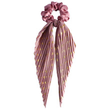 (Pink) Floral Scrunchies Hair Bands Ribbon Ponytail Accessories