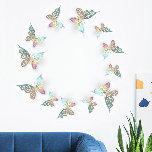 (Laser) 3D Butterfly Wall Stickers for Home Decor 2