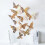 (Gold) 3D Butterfly Wall Stickers for Home Decor 1