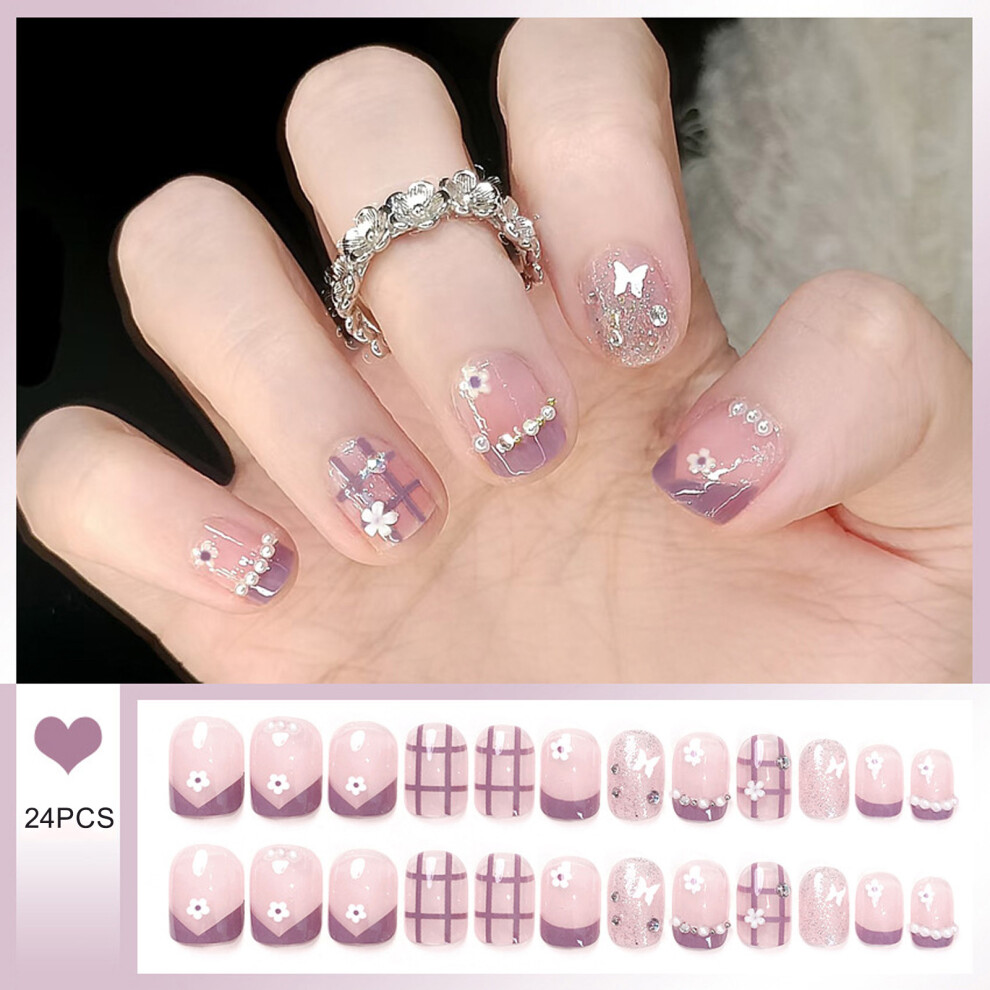 Dachuang Beauty (R14) Glitter Press-On Nails For Salon Manicure