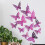 (Rose Red) 3D Butterfly Wall Stickers for Home Decor 1