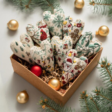 (Material Package) Christmas Cross Stitch Kit - DIY Heart Embroidery Gift