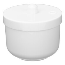 Gobelet de nettoyage compact pour outils à ongles avec couvercle, conception auto-drainante, boîte multifonction en plastique résistant à la