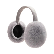 (Grey)Cold Protection Faux Rabbit Hair Ear Warmer Women Earmuffs Winter Warm Ergonomic