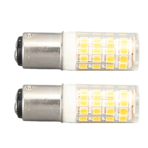 Λάμπα LED με ώθηση BA15D με διπλή βάση μπαγιονέτ 6000K λευκό φως ημέρας μακράς διαρκείας 2