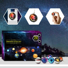 Learning And Collection Advent Calendar, Crystal Advent Calendar Planet-Themed Educational Toys Healing Stones Christmas Countdown Countdown