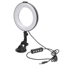 Inel luminos de lucru la distanță pentru laptop, iluminare webcam, inel luminos LED reglabil, cu ventuză, luminozitate reglabilă, fără