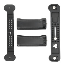 Empuñadura ergonómica para cámara con jaula desmontable para compatibilidad con múltiples dispositivos. Empuñadura tipo bandolera con tornillos