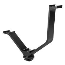 LED Video Light Mount Extension Bracket With Triple Head Design For Microphone And Monitor Universal Mounting Plate Compatible With Vlogging