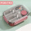 Microwave Safe Stainless Steel 3 Compartment Bento Lunch Box, Blue 3