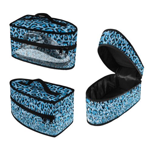 Sparkling Leopard Print Pattern Steam Iron Case Polyester Easy to Store and Carry with Handle, Case Only