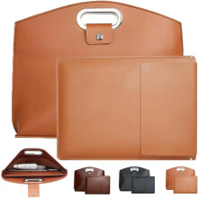 Ensemble de 2 sacs pour ordinateur portable femme : sac à main et porte-documents 2 en 1, cuir imperméable, compatible avec les ordinateurs