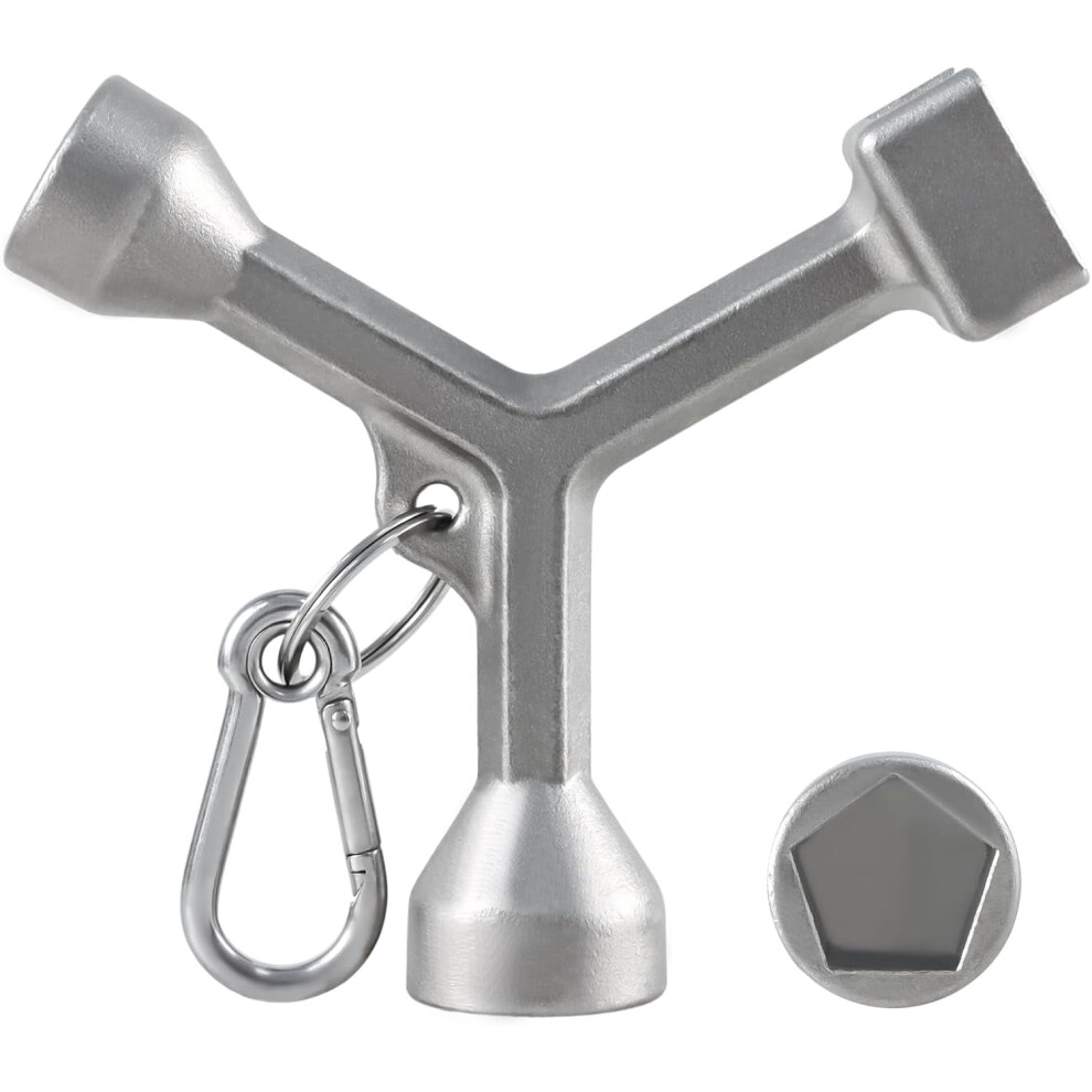 Pentagon Nut Meter Curb Box Key Wrench For Water Meter Valve Shut-Off Â Compatible With Standard & Large Pentagon Bolts 9358459350728