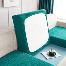 Funda para sofá de 4 plazas color verde esmeralda – Alta elasticidad, resistente a las manchas, no se decolora, fácil de cuidar, compatible con
