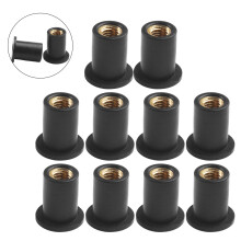 10 stuks M5 motorfiets windschermbouten met rubberen moer, trillingsdemper, paneelmontage 5 mm voor carrosserie en motoraccessoires