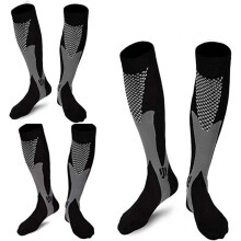3 Paar Kompressionsstrümpfe für Damen und Herren – 20–30 mmHg Kompression, Zehenfreie Kompressions-Sportsocken