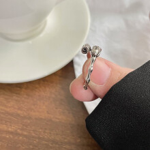 925 Sterlinghopeaa oleva vintage-kukkaissormus - tummumaton, ainutlaatuinen thaimaalainen hopeinen muotoilu naisille
