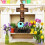 Wooden Easter Cross Wall Hanging - Solid Wood Spring Decor 4
