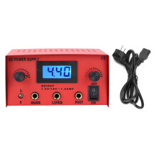 Digital Tattoo Power Supply Box LCD Display Voltage Meter Two Machine Memory Modes Programmable Preset Functions Compatible With Rotary Tattoo