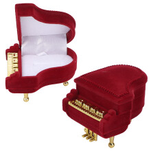 Scatola per gioielli a forma di pianoforte 64x50x47 mm floccatura