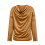 Damen-Langarmshirt mit Wasserfallausschnitt, einfarbig 5
