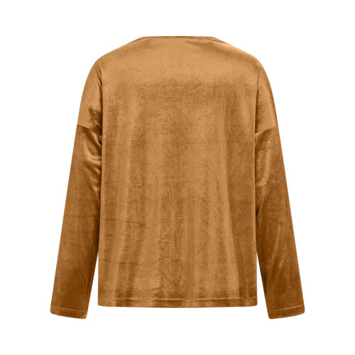 Women's Solid Long Sleeve Top with Draped Cowl Neck 2