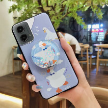 Custodia per telefono MOTO G5G2024 – Morbida, con supporto girevole a tema cartoni animati, glitter, impermeabile, antiurto, resistente allo