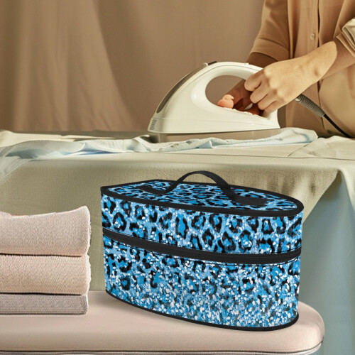 Sparkling Leopard Print Pattern Steam Iron Case Polyester Easy to Store and Carry with Handle, Case Only 1