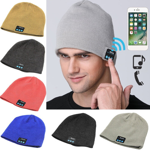 Morttic Unisex Πλεκτό Ασύρματο Έξυπνο Bluetooth5.0 Σκούφος με Μουσικό Πλεκτό Ακουστικό με