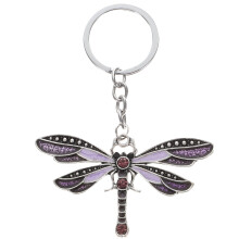 Llavero de libélula para mujer, diseño Cate, morado, 1 juego
