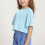 Top corti estivi da ragazza, magliette oversize a girocollo, a maniche corte, basic. 2