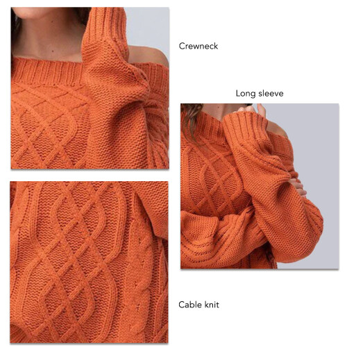 Ελαφρύ πλεκτό πουλόβερ για γυναίκες, oversized φόρεμα, πουλόβερ, φαρδιά τοπ με πλεκτό 2