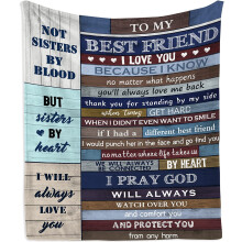 Freundschaftsdecke als Geschenk für Frauen – 102 x 127 cm, Freundschaftsgeschenk zum Geburtstag, passend für alle besten Freundinnen