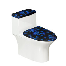 Toilettenbezug-Set „Blue Turtle Ocean“ & Toilettendeckel-Sitzbezug aus universellem elastischem Stoff für Wiederverwendbarkeit und