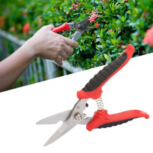 Forbici da potatura per fiori, forbici da elettricista, forbici da giardino per elettricisti in acciaio CR13 da 200 mm, forbici multifunzione a testa