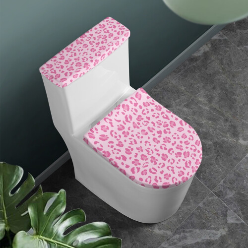WC-Sitzbezug mit Leopardenmuster, elastischem Rand und Universalanschluss 1