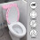 WC-Sitzbezug mit Leopardenmuster, elastischem Rand und Universalanschluss 3