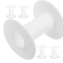 5 stuks witte lege plastic spoelen voor borduurgaren, wol, lint en knutselspullen – geschikt voor standaard naaimachines