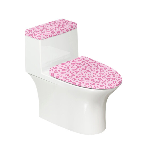 WC-Sitzbezug mit Leopardenmuster, elastischem Rand und Universalanschluss